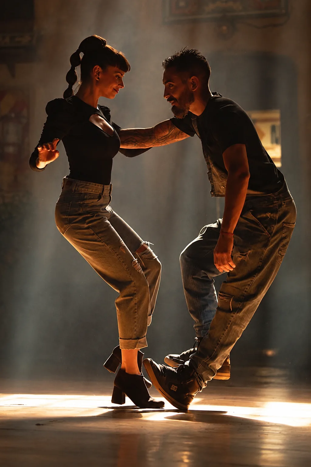 Yanina Muzyka and Emmanuel Casal dancing together